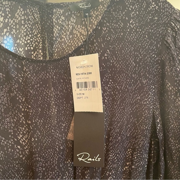 Rails Inez Long Sleeve Snakeprint Minidress NWT - Picture 4 of 6
